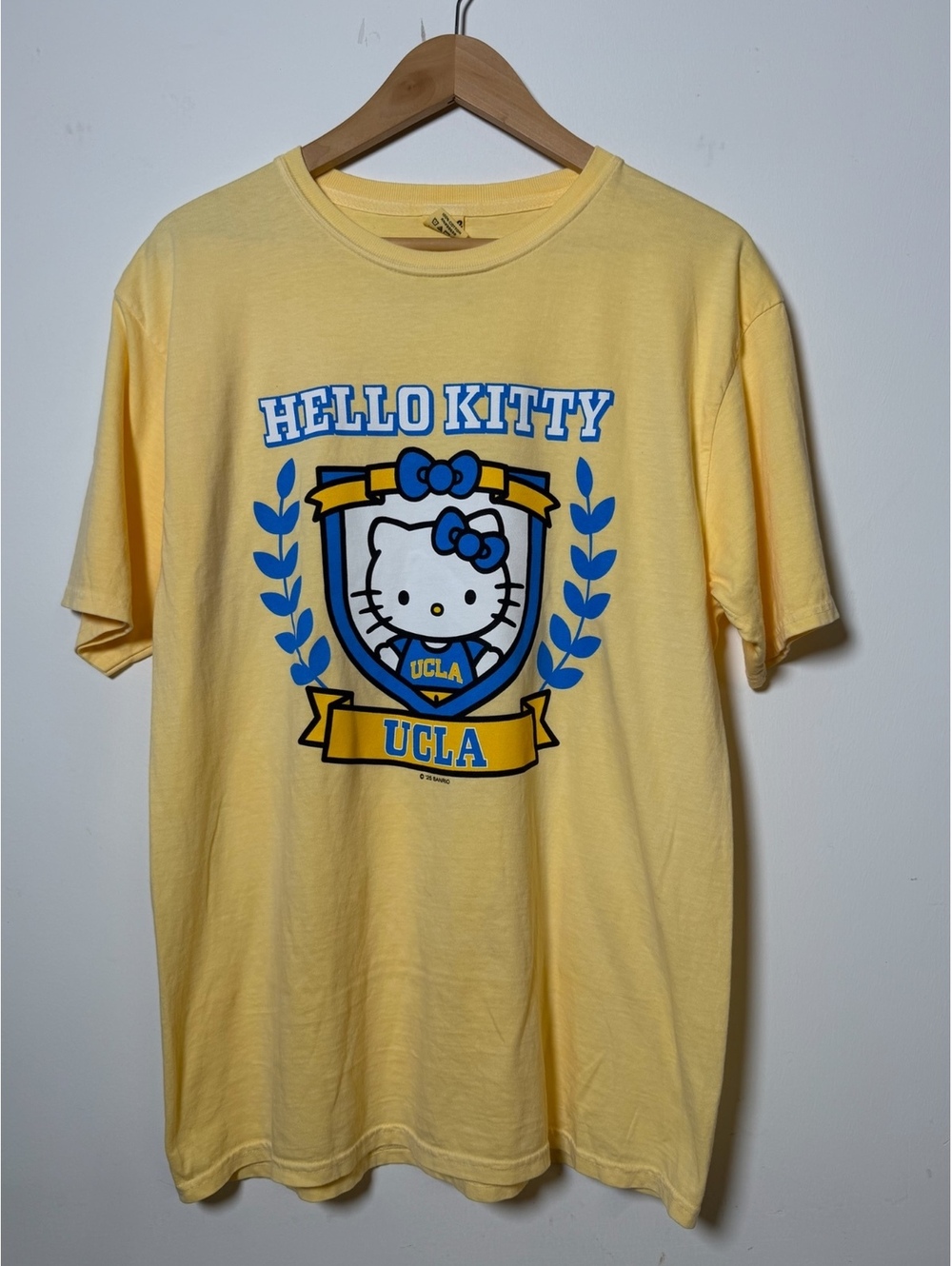 Blue 84 Hello Kitty UCLA Yellow T Shirt men’s medium NWoT